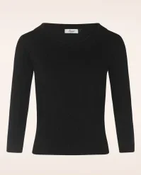 Sweet Scallop Jumper In Black