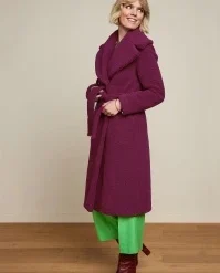 King Louie Mary Murphy Coat In Beaujolais Red