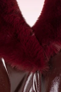 King Louie Peyton Outshine Coat In Burgundy Red - Image 5