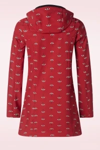 Blutsgeschwister Wild Weather Lightweight Softshell Jacket In Umbrella And Rainbow Red - Image 2