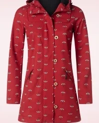 Blutsgeschwister Wild Weather Lightweight Softshell Jacket In Umbrella And Rainbow Red
