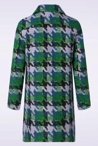 Klara Coat In Purple And Green - Image 5