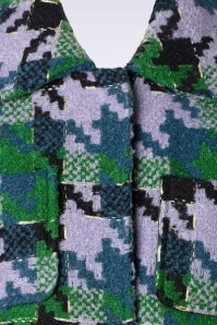 Klara Coat In Purple And Green - Image 3