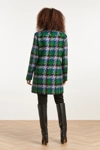 Klara Coat In Purple And Green - Image 4