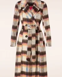 Stella Coat In Sand And Brown