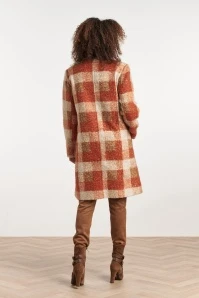 Amber Coat In Sand And Orange - Image 5