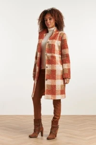 Amber Coat In Sand And Orange - Image 2