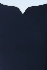 Florence Pencil Dress In Navy - Image 3