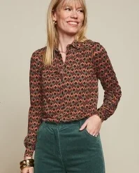 King Louie Carina Quentin Blouse In Black