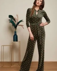 King Louie Chinese Jubilee Jumpsuit In Pine Green