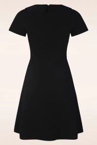 Vixen Faye Flower Contrast Dress In Black - Image 2