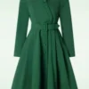 Topvintage Exclusive ~ Lorin Tiffany Swing Trenchcoat In Dark Green