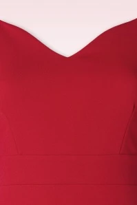 Gemma Pencil Dress In Red - Image 3