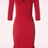 Gemma Pencil Dress In Red