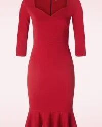 Gemma Pencil Dress In Red