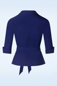 Veronika Blouse In Royal Blue - Image 4
