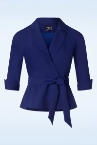 Veronika Blouse In Royal Blue - Image 3