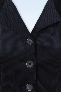 Corduroy Revers Midi Dress In Marino - Image 3