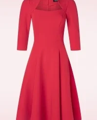 TopVintage Exclusive ~ Isabella Swing Dress In Red