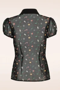 Bunny Natalie Blouse In Black - Image 3