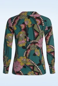 King Louie Winona Lovechild Blouse In Antique Green - Image 4