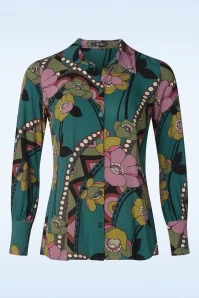 King Louie Winona Lovechild Blouse In Antique Green - Image 3