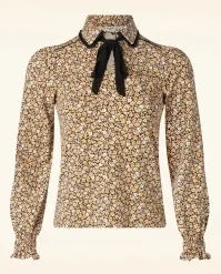 Golden Flower Blouse In Yellow