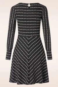 Dandy Flower Dress In Black - Image 2