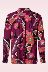King Louie Winona Lovechild Blouse In Cabernet Red - Image 4