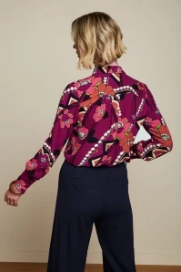 King Louie Winona Lovechild Blouse In Cabernet Red - Image 2