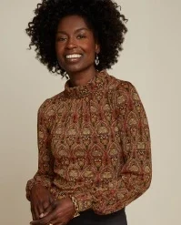 King Louie Dita Mystic Top In Spicy Brown