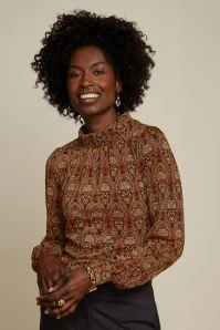 King Louie Dita Mystic Top In Spicy Brown