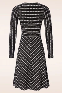 Dandy Stripes Dress In Black - Image 2
