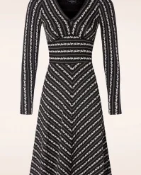 Dandy Stripes Dress In Black