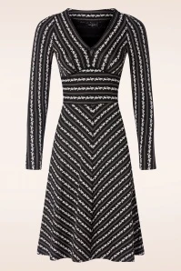 Dandy Stripes Dress In Black
