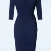 Taylor Pencil Dress In Navy