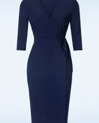Taylor Pencil Dress In Navy