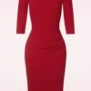 Scarlett Pencil Dress In Red
