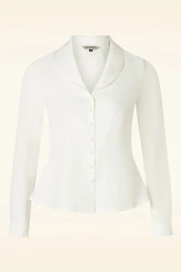 Rococo Night Blouse In Off White