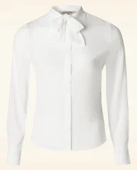 Pussybow Please Blouse In Off White