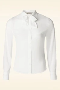 Pussybow Please Blouse In Off White