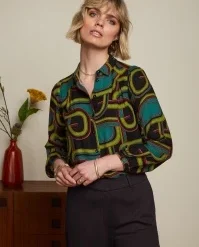 King Louie Carina Zappa Blouse In Black