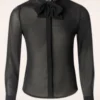 Pussybow Please Blouse In Black