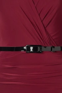 Etta Pencil Dress In Wine - Image 3