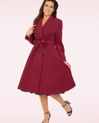 Maddy Swing Coat In Red