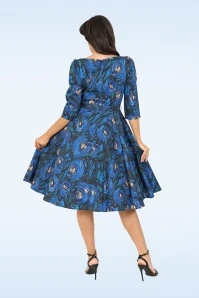 Delaney Swing Dress In Blue - Image 2