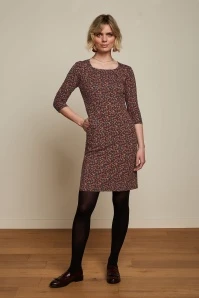 King Louie Mona Autumn Dress In Storm Blue