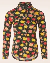 Yara Pastel Blouse In Black