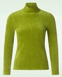 Carmen Turtle Neck Top In Moss