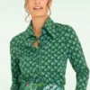 Hearts Button Shirt In Green